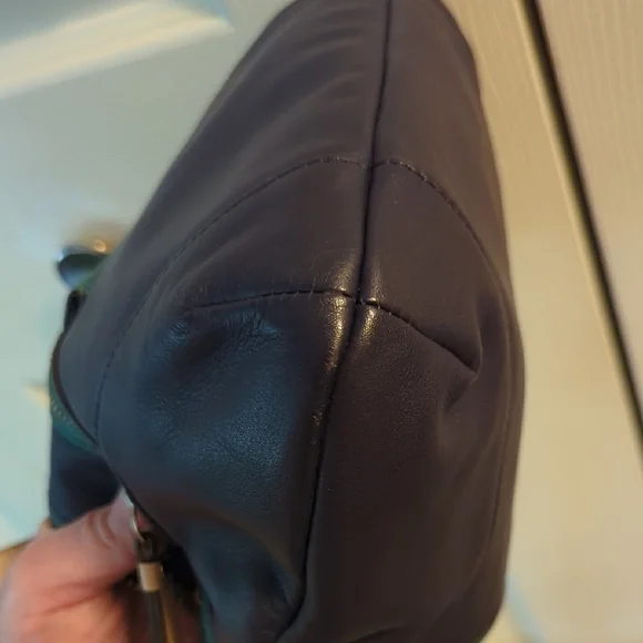 Coach Blue and Green Shoulder leather Bag - Picture 7 of 8